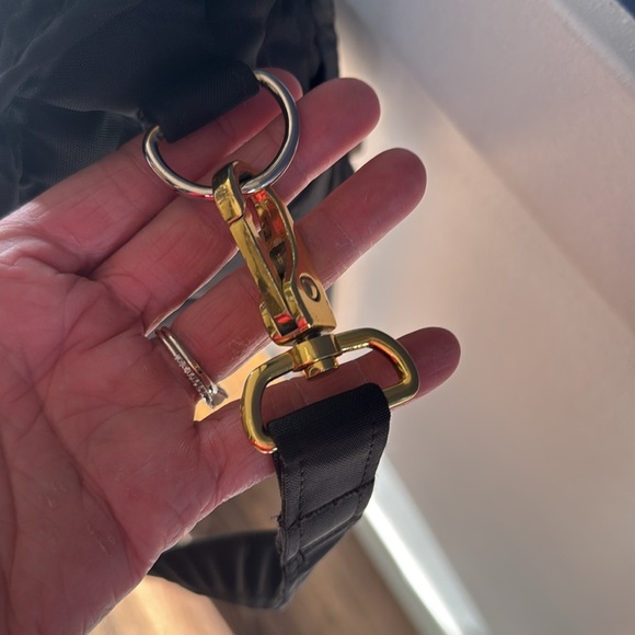 Cinda b Crossbody Satchel - black white and gold tone accents - Picture 7 of 14